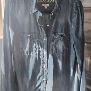 Madewell Denim Button-Down Shirt - Blue